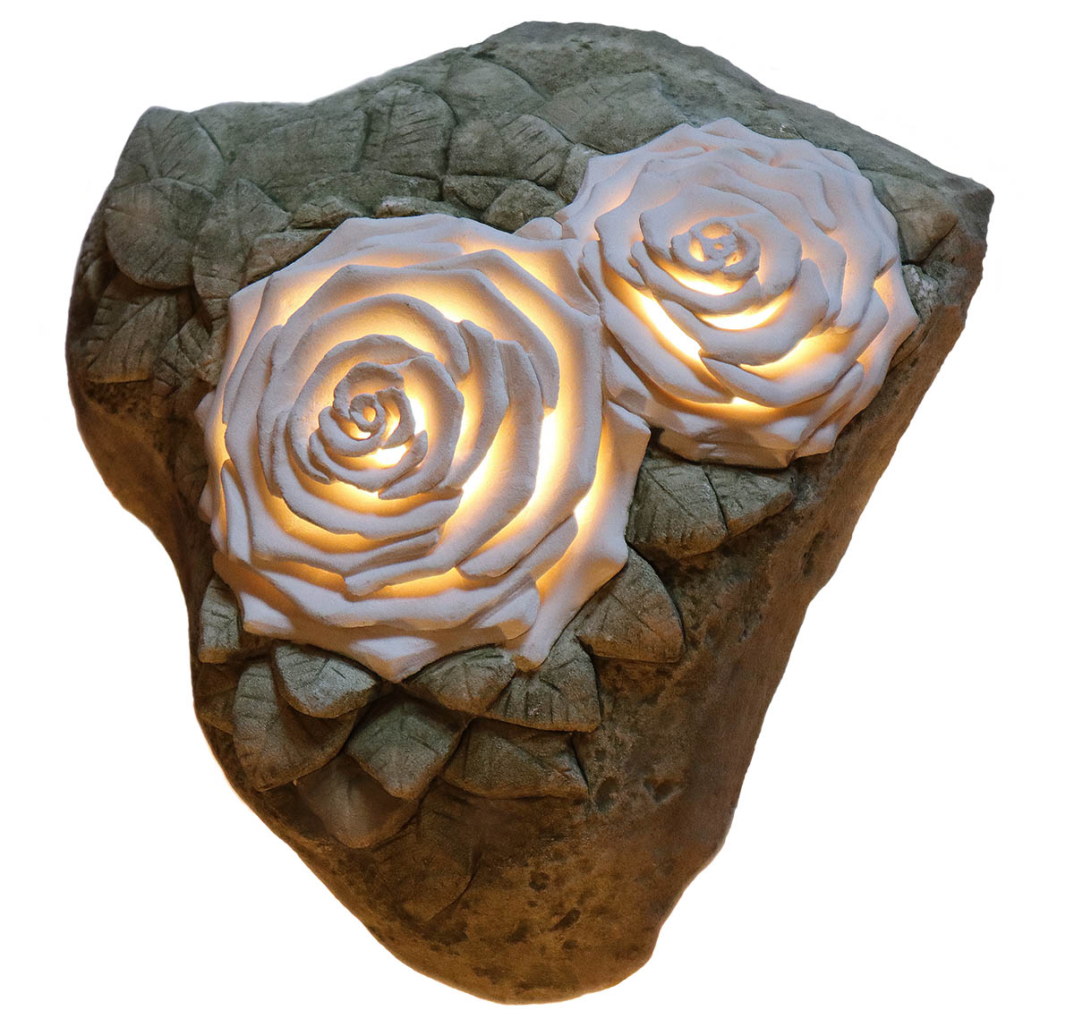 lampe rose 2 weiser kalkstein meeresfund italien neu auf antik